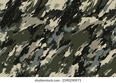 Hunting camouflage with tree for hunting and military. Hunting camouflage seamless pattern design. Vector hunting camo background