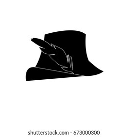 hunting cap icon - vector illustration