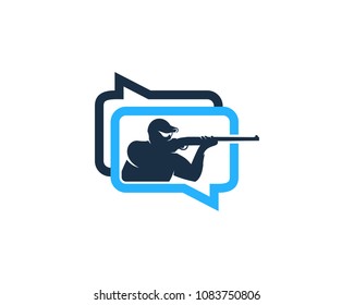 Hunting Chat Icon Logo Design Element