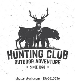 Hunting Club Badge Vector Illustration Concept Stock Vector (Royalty ...