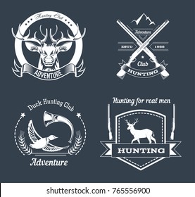 Hunting Club Hunt Adventure Logo Templates Stock Vector (Royalty Free ...