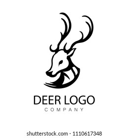 Hunting Club Logo Deer Head Horns Stock Vector (Royalty Free ...