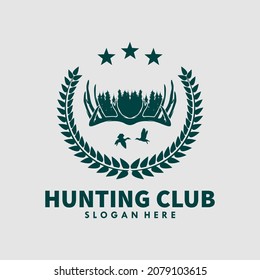 hunting club logo design template