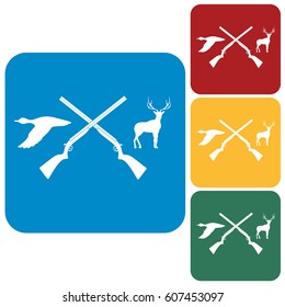 Hunting club logo icon. Vector illustration