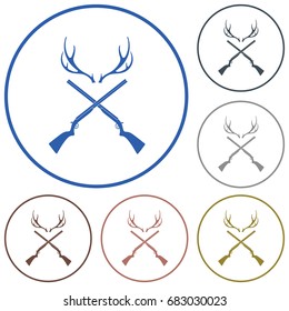 Hunting club logo icon. Vector illustration