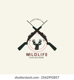 hunting club logo vector illustration vintage creative 