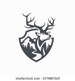 Hunting Club Logo Vector Template