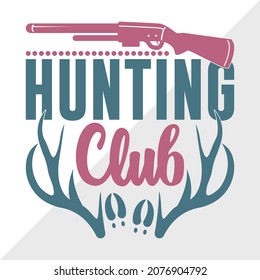 Hunting Club Printable Vector Illustration