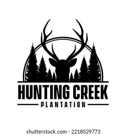 Hunting Creek plantation illustration vector