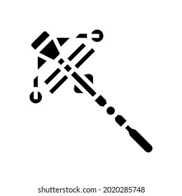 hunting crossbow glyph icon vector. hunting crossbow sign. isolated contour symbol black illustration