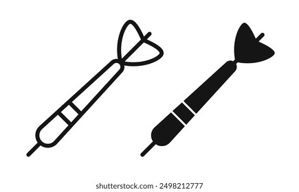 Hunting darts iconicon vector collection in outlined and solid style