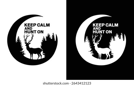 Hunting and Deer Graphic Tshirt Design. Use for shirts, mugs, Cards, stickers, etc.