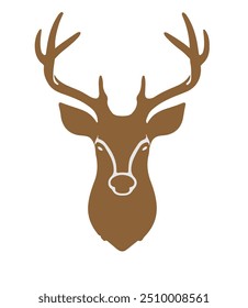 Hunting deer head vactor illustrtion design