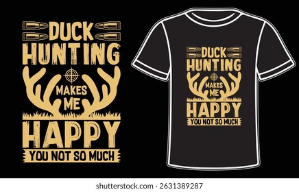 Hunting Deer typography t shirt design