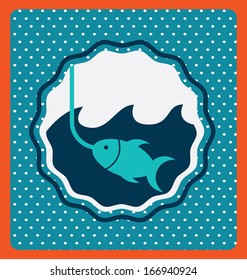 hunting design over dotted background vector illustration 
