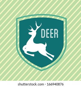 hunting design over lineal background vector illustration 