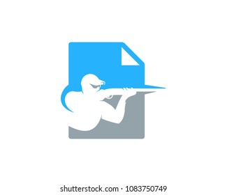 Hunting Document Icon Logo Design Element