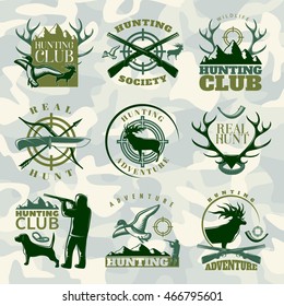 Collection Hunting Logo Duck Deer Hunt Stock Vector (Royalty Free ...