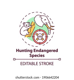 Hunting endangered species concept
