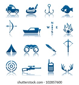 Hunting And Fishing Icon Set