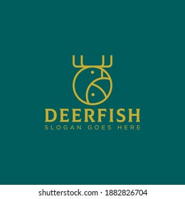 Hunting and fishing logo design