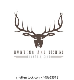 Hunting Fishing Mountain Club Emblem Duck Stock Vector (Royalty Free ...