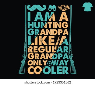 Hunting Grandpa t-Shirt Design Vector