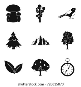 Hunting ground icons set. Simple set of 9 hunting ground vector icons for web isolated on white background