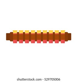 Hunting gun bullets vector.