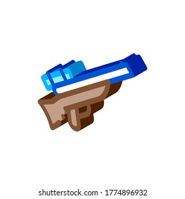 Hunting Gun Icon Vector. Isometric Hunting Gun sign. color isolated symbol illustration