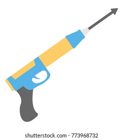A hunting gun, rifle in flat vector icon design

