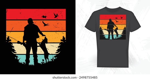 Hunting Hunter Funny Vintage Hunting T-shirt Design