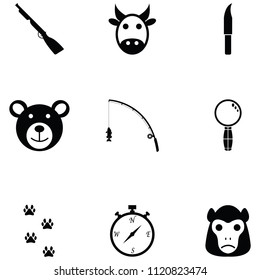 hunting icon set