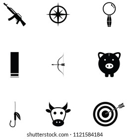 hunting icon set