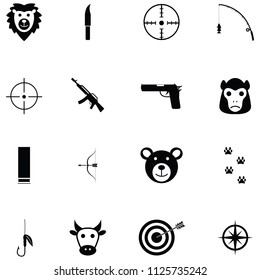 hunting icon set