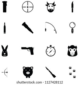 hunting icon set