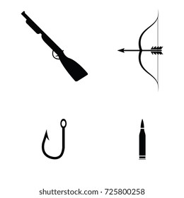 hunting icon set