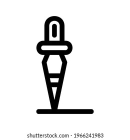 hunting knife icon or logo isolated sign symbol vector illustration - high quality black style vector icons
