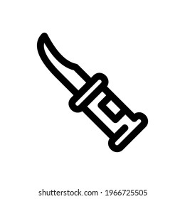 hunting knife icon or logo isolated sign symbol vector illustration - high quality black style vector icons
