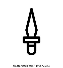 hunting knife icon or logo isolated sign symbol vector illustration - high quality black style vector icons
