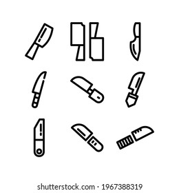 hunting knife icon or logo isolated sign symbol vector illustration - Collection of high quality black style vector icons
