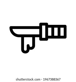 hunting knife icon or logo isolated sign symbol vector illustration - high quality black style vector icons
