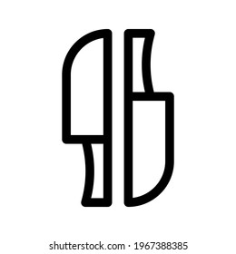 hunting knife icon or logo isolated sign symbol vector illustration - high quality black style vector icons
