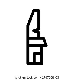 hunting knife icon or logo isolated sign symbol vector illustration - high quality black style vector icons
