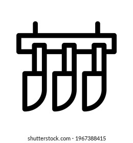 hunting knife icon or logo isolated sign symbol vector illustration - high quality black style vector icons
