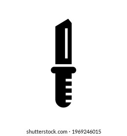 hunting knife icon or logo isolated sign symbol vector illustration - high quality black style vector icons
