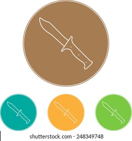 hunting knife icon. vector illustration
