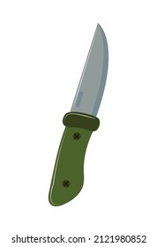 Hunting Knife Isolated Flat Icon