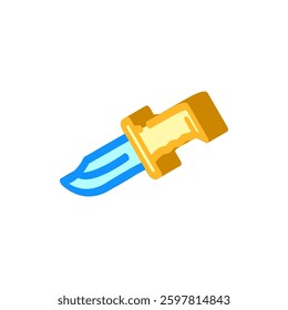 hunting knife isometric icon vector. hunting knife sign. isolated symbol illustration