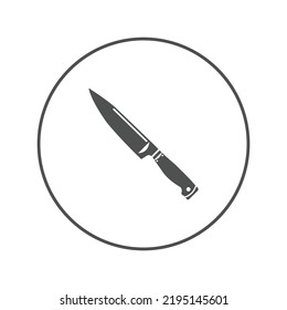 Hunting knife sharp tool icon | Circle version icon |